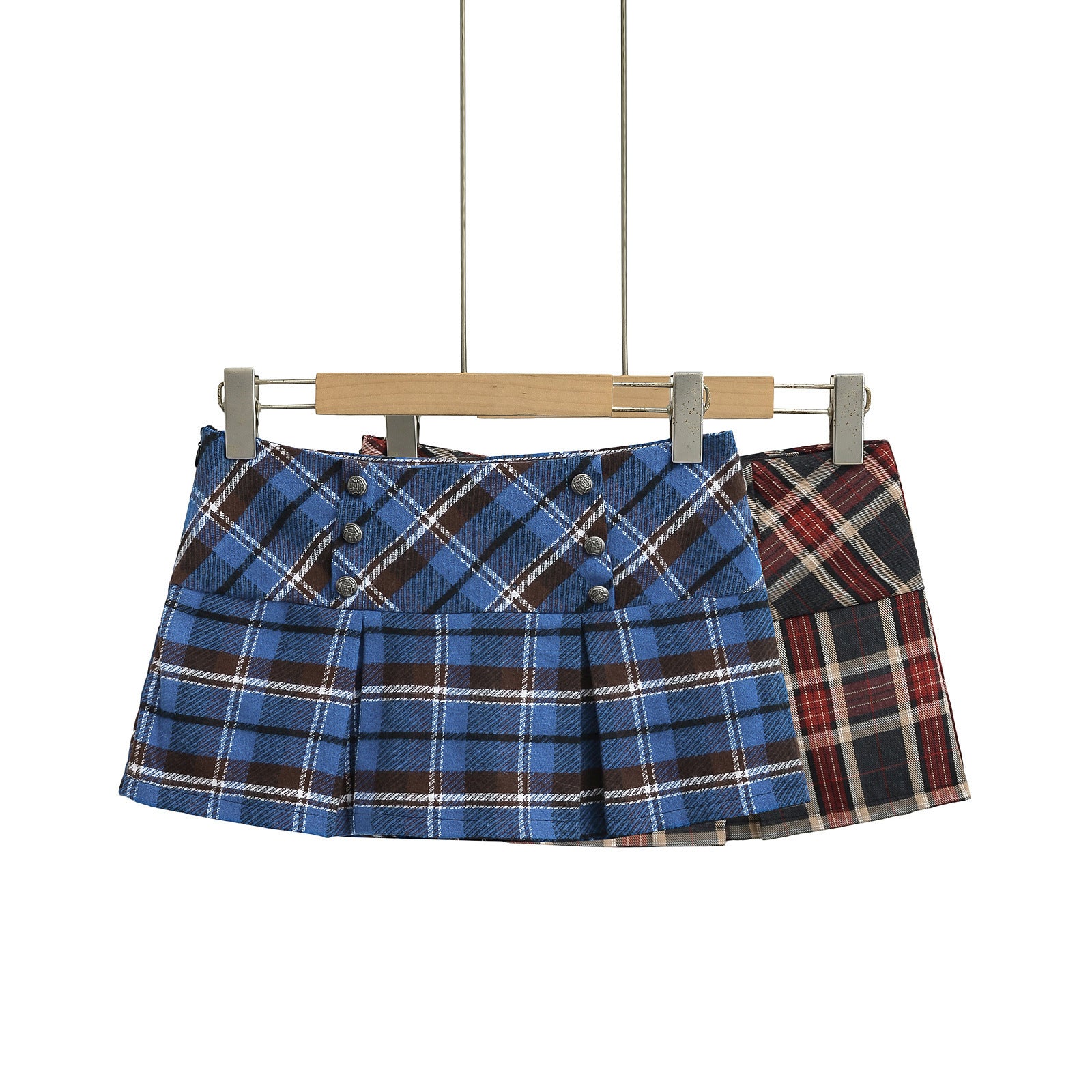 Retro Plaid Mini Skirt