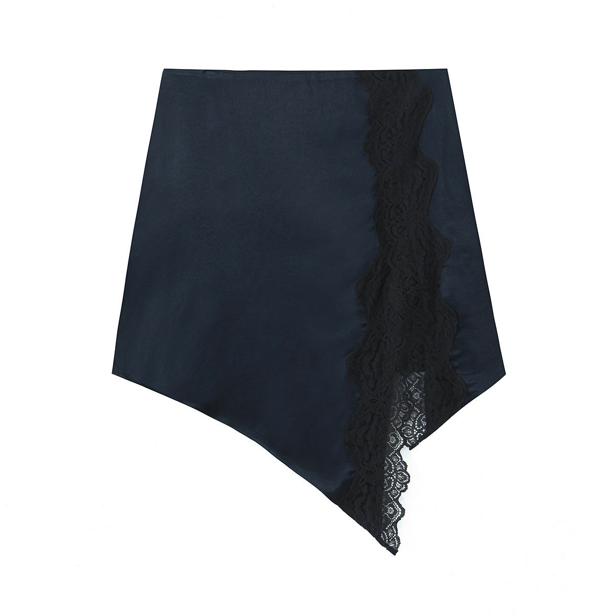 Satin Lace Split Skirt
