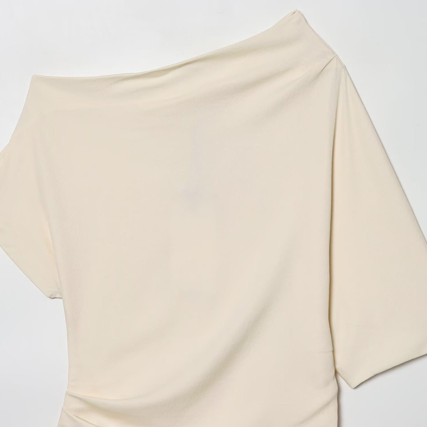 Pleated Asymmetric Shirt - detail view