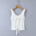 Lace Trim Bow Crop Top - main product image