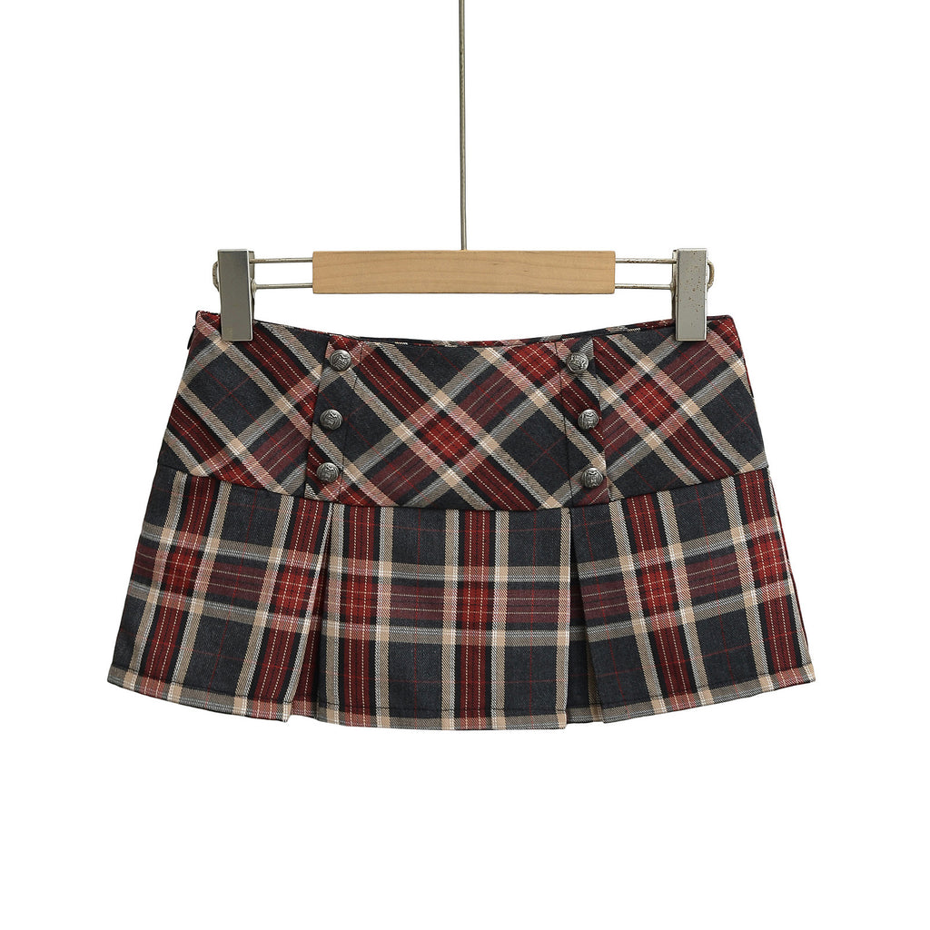 Retro Plaid Mini Skirt